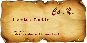 Csontos Martin névjegykártya